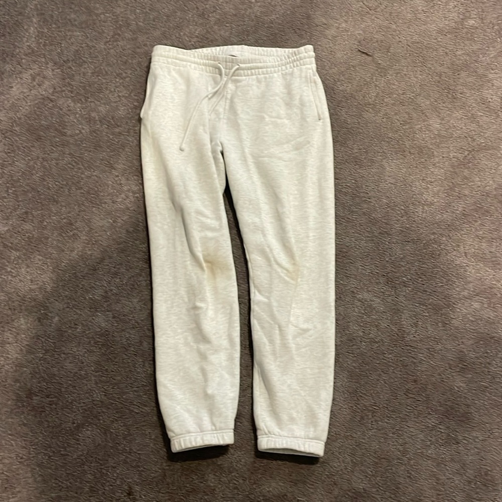 Aritizia TNA Cozy AF fleece Joggers light gray